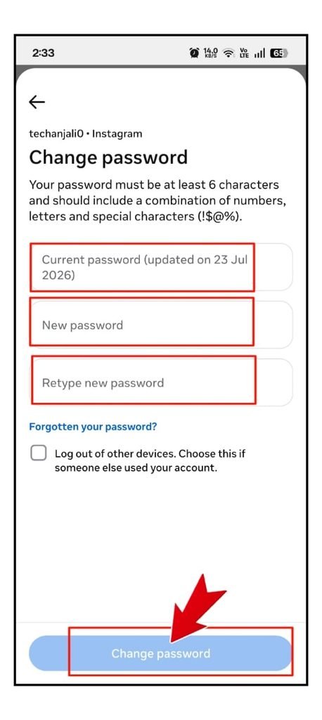 Instagram Ka Password Kaise Change Kare 2026